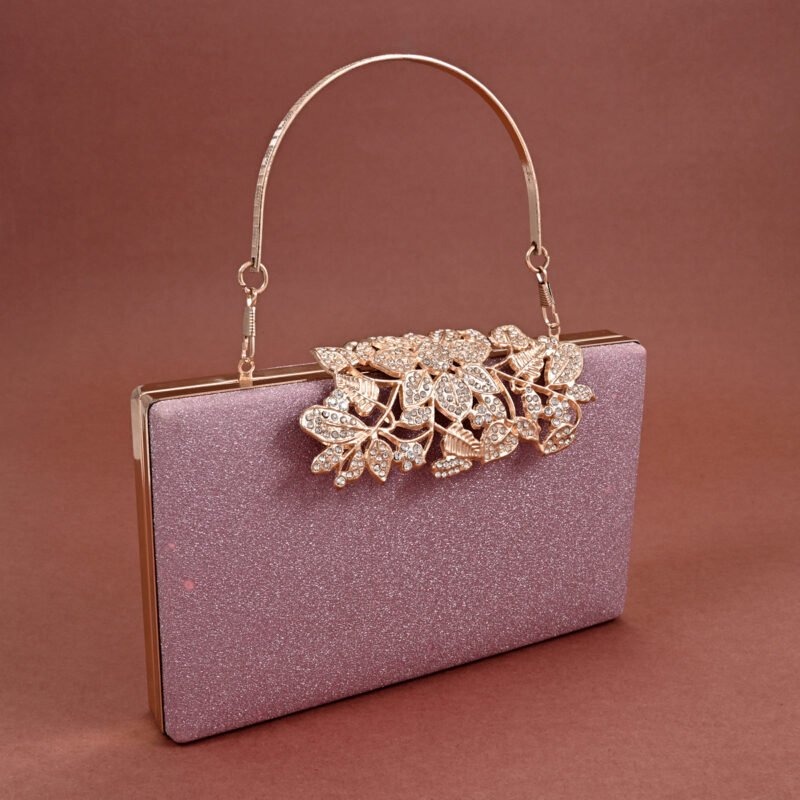 glittery party clutch