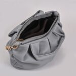 GREY LEATHER FINISH SLING BAG