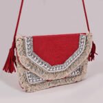 red boho sling