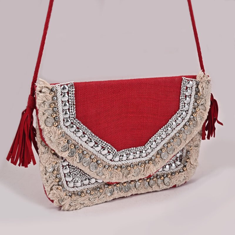 red boho sling