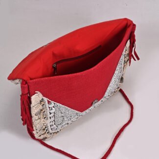 red boho sling