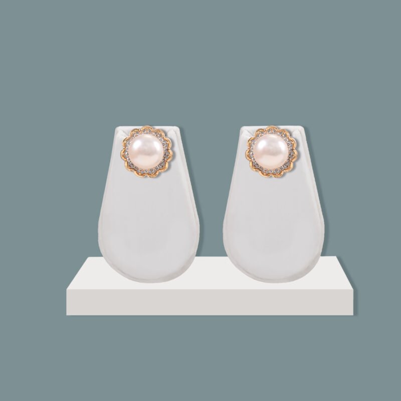pearl stud earrings