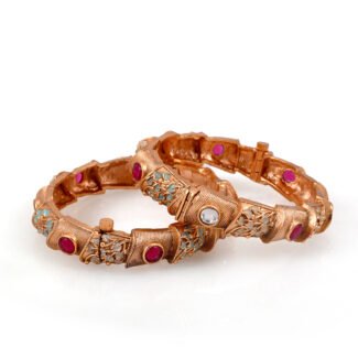 Brass High Gold Enamel Bangle