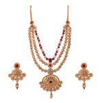 Layered long necklace