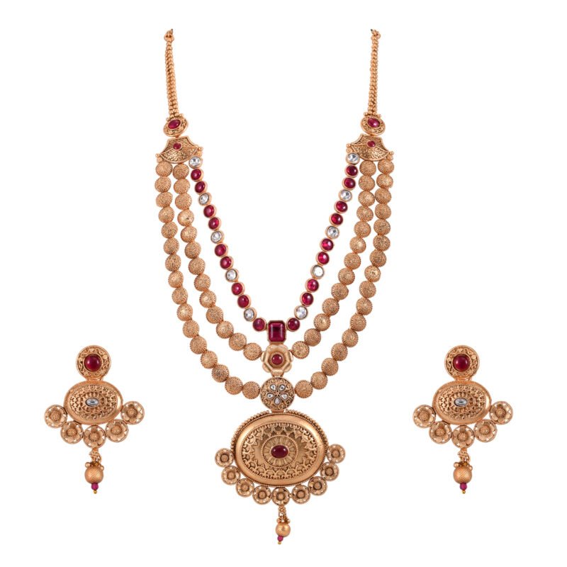 Layered long necklace
