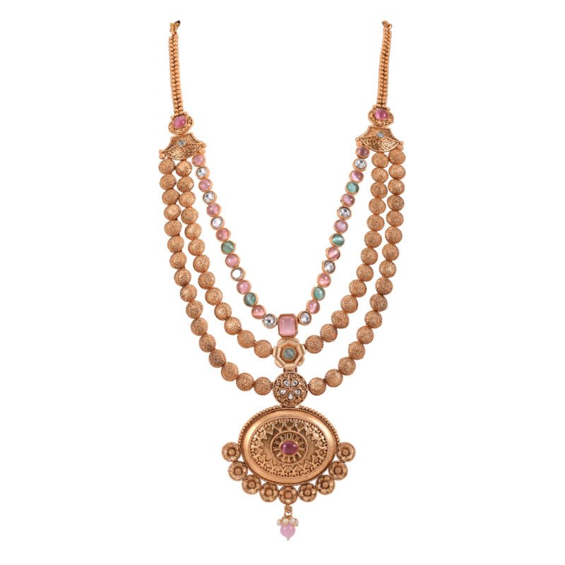 Layered long necklace