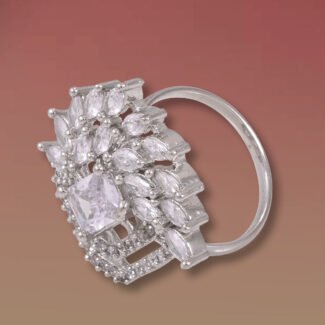 Floral Cluster Finger Ring
