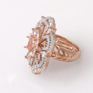 Flower Cluster Cocktail Finger Ring