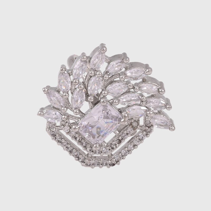 Floral Cluster Finger Ring