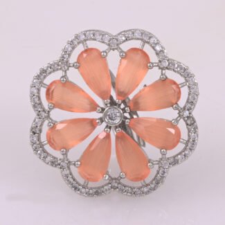 Flower Cocktail Finger Ring