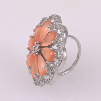 Flower Cocktail Finger Ring