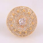 starburst inspired cocktail finger ring