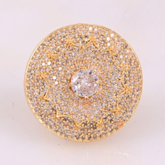 starburst inspired cocktail finger ring