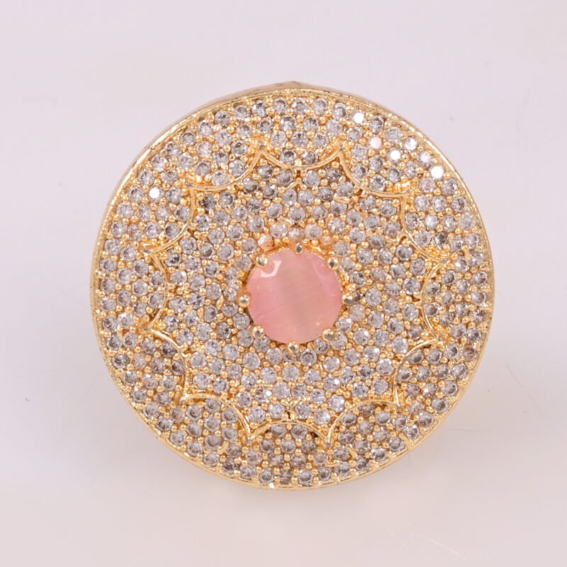 starburst inspired cocktail finger ring