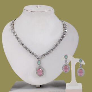 Sweetheart CZ Necklace Set