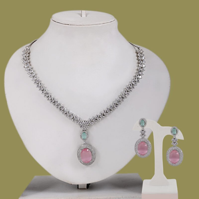 Sweetheart CZ Necklace Set