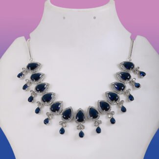 Navy Blue CZ Necklace