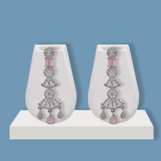 Pink & White CZ Necklace