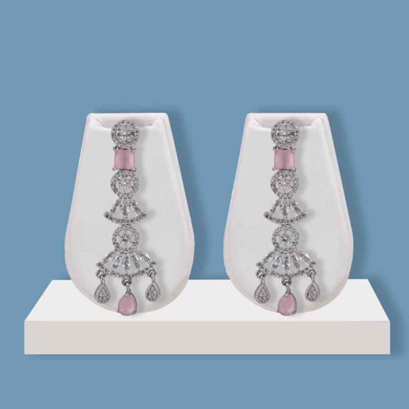 Pink & White CZ Necklace