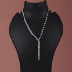 Korean Style Sleek Star & CZ Necklace