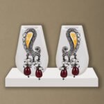 Silver Replica Peacock Necklace Set