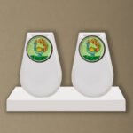 Hand-Painted Peacock Silver Replica Necklace Set
