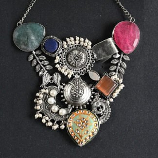 Silver Replica Statement Necklace
