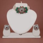 Silver Replica Pearl Choker Necklace Set
