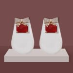 Bow CZ Stud Earrings