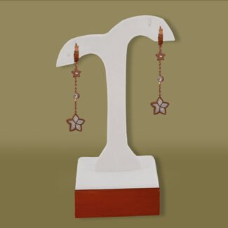 Floral Rose Gold Hoop Earrings