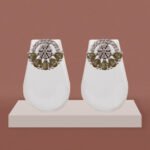 Silver CZ Floral Stud Earrings