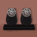 Floral CZ Stud Earrings