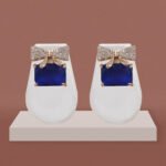 Bow CZ Stud Earrings