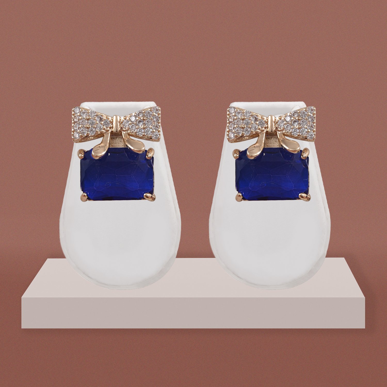 117 Bow CZ Stud Earrings