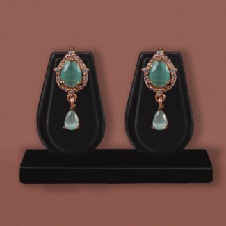 Mint Green CZ Dangler Earrings