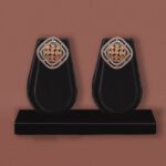 Golden CZ Stud Earrings