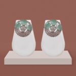 Mint Green CZ Stud Earrings