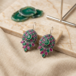 Silver Replica Stone Earrings