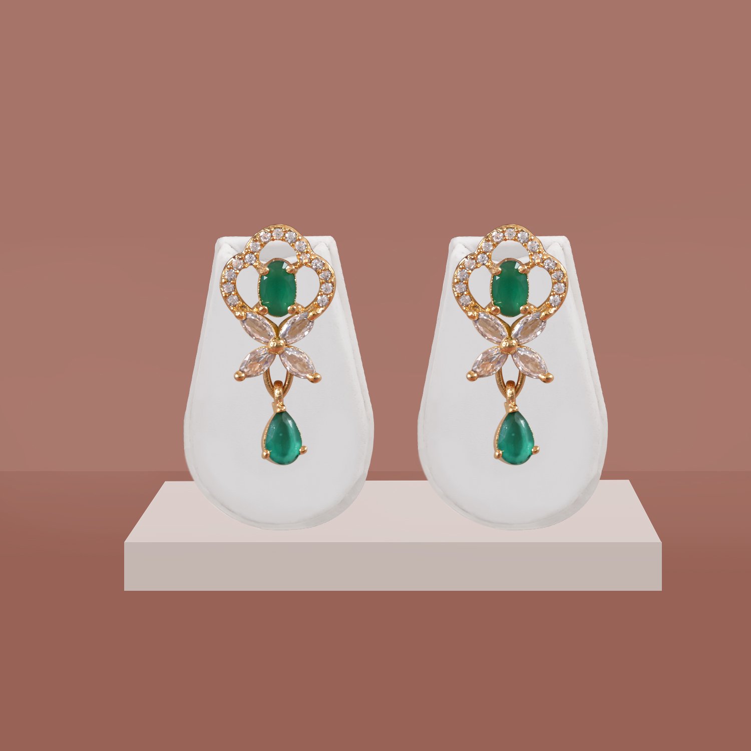 44 CZ Pendant & Earring Set