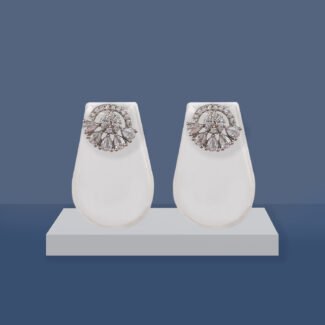 CZ Floral Stud Earrings