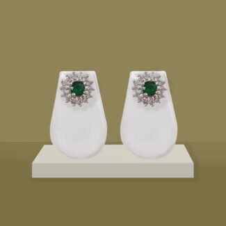 Silver CZ Stud Earrings