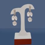 Pearl Bloom CZ Dangler Earrings