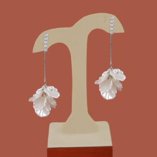 Silver CZ Dangler Earrings