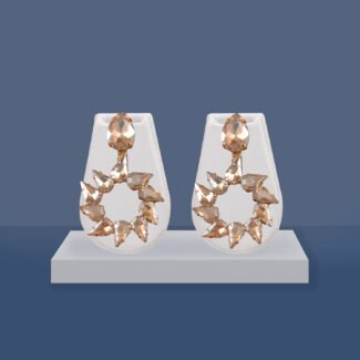 Korean Crystal Statement Earrings