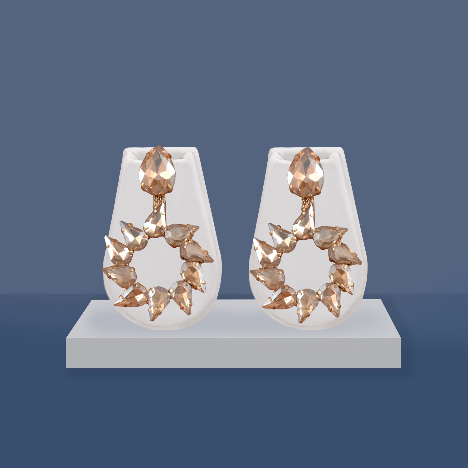 68 Korean Crystal Statement Earrings