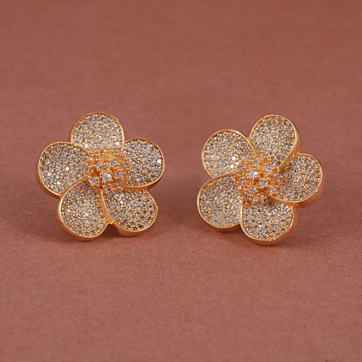 78 Floral CZ Stud Earrings