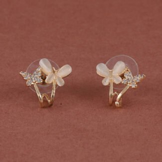 Butterfly CZ Stud Earrings