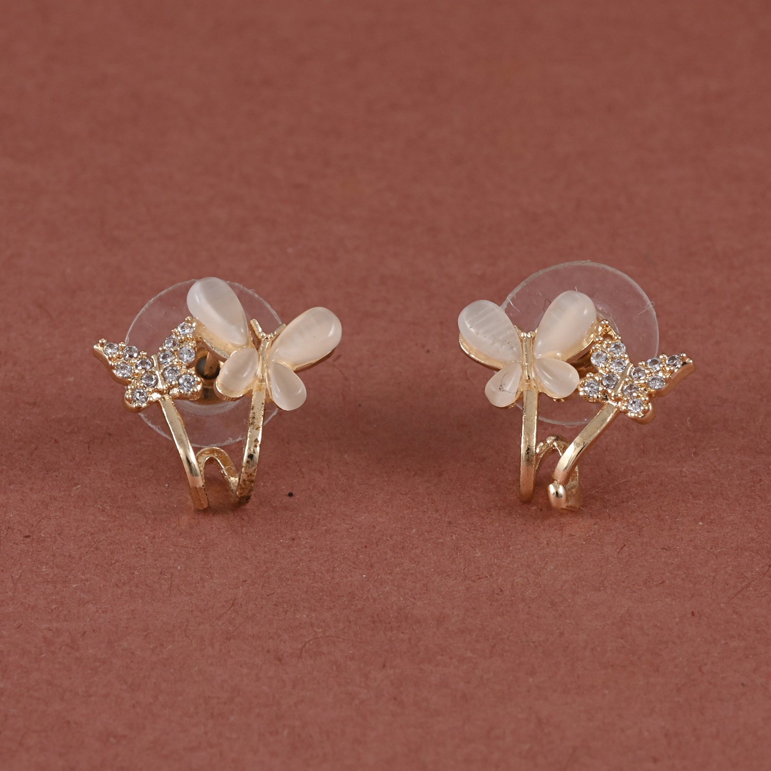 79 Butterfly CZ Stud Earrings